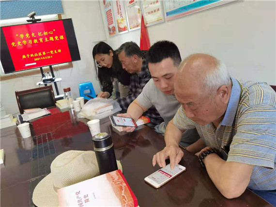 燕子矶社区:学党史 忆初心 主题党课促深学