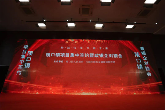 江苏丹阳陵口镇开展项目集中签约暨政银企对接会