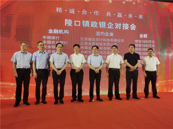 江苏丹阳陵口镇开展项目集中签约暨政银企对接会
