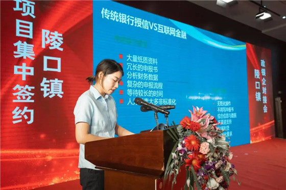 江苏丹阳陵口镇开展项目集中签约暨政银企对接会
