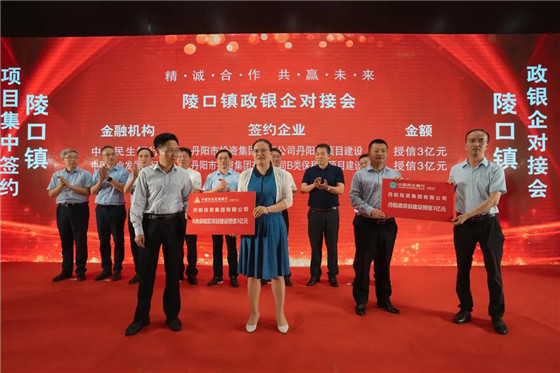 江苏丹阳陵口镇开展项目集中签约暨政银企对接会
