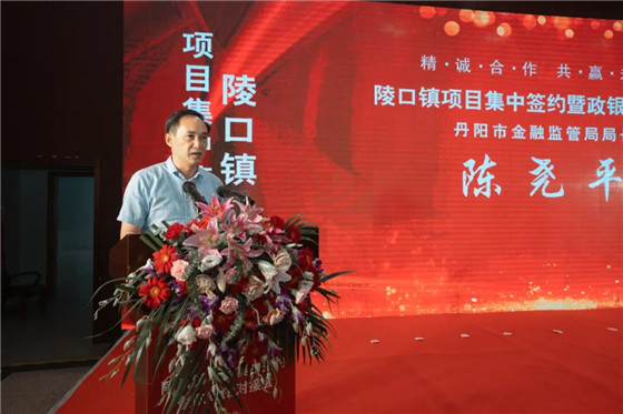江苏丹阳陵口镇开展项目集中签约暨政银企对接会