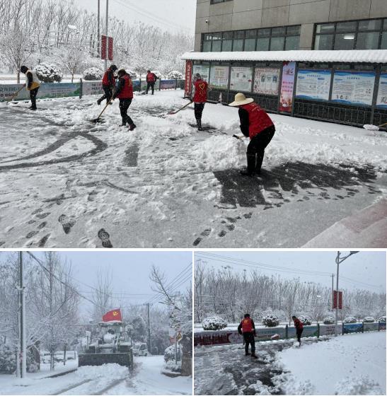 新杭社区:金陵飘雪兆丰年 清扫路面送便利