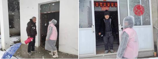 新杭社区:金陵飘雪兆丰年 清扫路面送便利