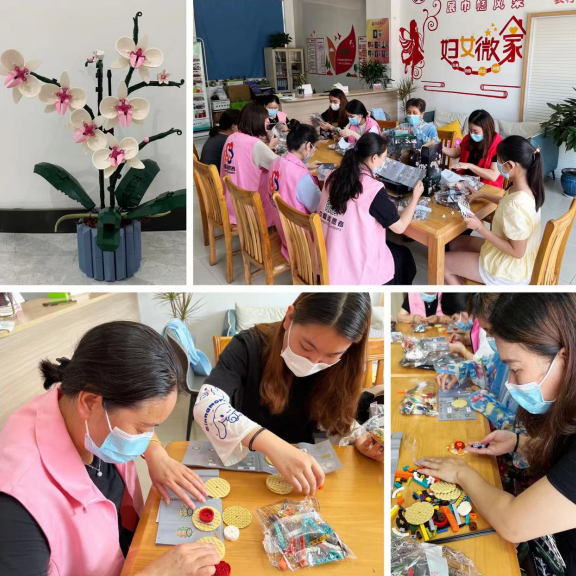 火炬村妇联：巧手拼花 乐享生活