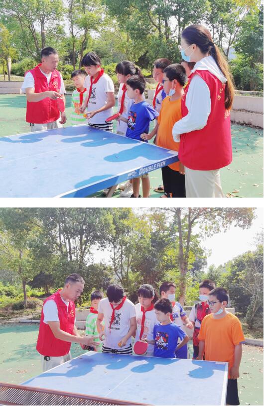 快乐暑假 玩转乒乓 民主村开展青少年乒乓球实战练习